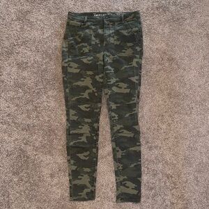 American Eagle Camo Print Skinny Jeans